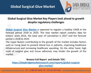 Global Surgical Glue Market– Industry Trends and Forecast to 2025