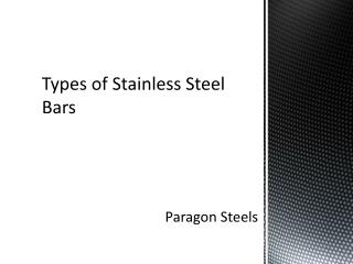 Types of Stainless Steel Bars