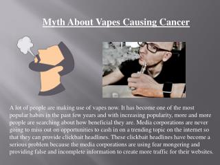 Myth About Vapes Causing Cancer