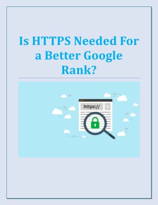 Is HTTPS Needed For a Better Google Rank?