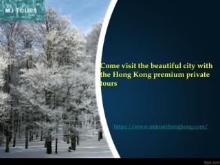 Come visit the beautiful city with the Hong Kong premium private tours
