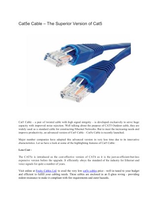 Cat5e Patch Cables