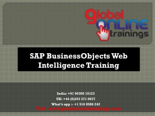 SAP BusinessObjects web intelligence training|sap webi training