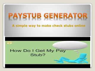 Paystub Generator