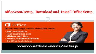 www.office.com/setup - Install Office Setup - office.com/setup Steps