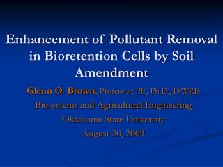 Enhancement of Pollutant Removal in Bioretention Cells by Soil Amendment