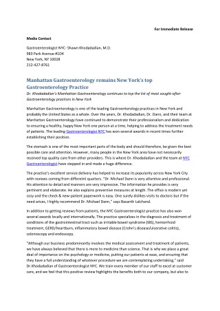 Gastroenterologist NYC