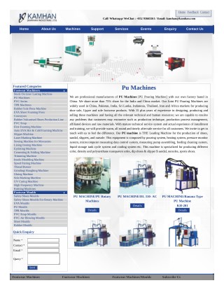 Pu Machine | PU Pouring Machine Manufacturers China | Kamhan Industrial