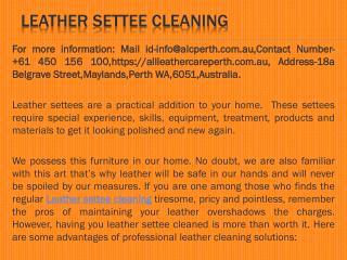 Leather settee cleaning