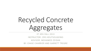 Recycled Concrete Aggregates