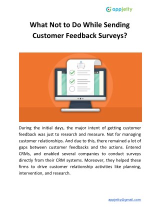 What Not to Do While Sending Customer Feedback Surveys?