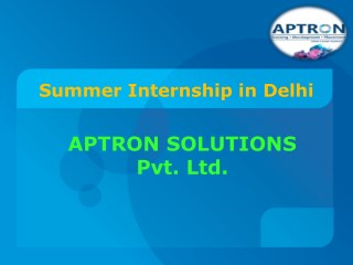 Summer Training in Delhi