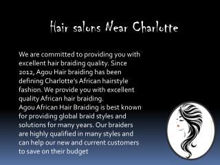 hair salons near Charlotte