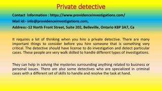 The Right Way to Hire a Private Detective