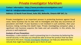 Using Private Investigators Markham for Business Success
