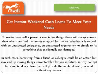 Weekend Cash Loans