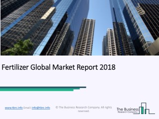 Fertilizer Global Market Report 2018