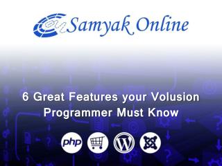 6 Great Features Your Volusion Programmer Must Know