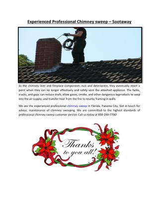 Professional Chimney sweep in Florida, Panama City – Sootaway