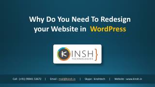 Why You Need To Redesign your Website in WordPress
