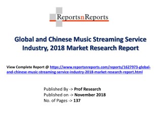 Music Streaming Service Market 2018 Major Manufacturers Analysis and future forecasts