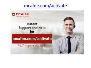 mcafee.com/activate - Download and Activate McAfee Product Online