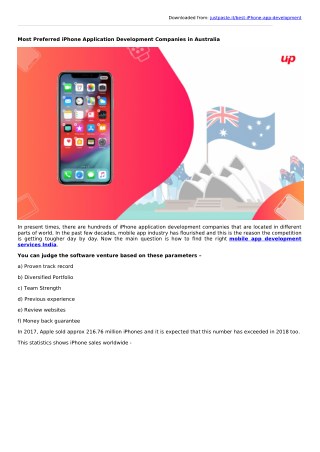 Top Leading iPhone App Development Companies in Australia