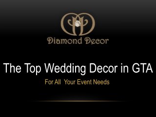 Top Wedding Decor GTA - Diamond Decor
