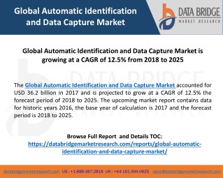 Global Automatic Identification and Data Capture Market– Industry Trends and Forecast to 2025