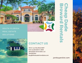 Cheap Dade Broward Rentals -JoinBuyersList.com