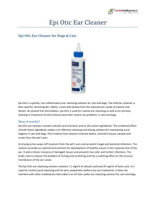 Epi otic Ear & Eye Cleaner