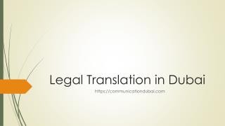 Legal Translation Dubai