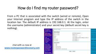 How do I recover my Netgear router password?