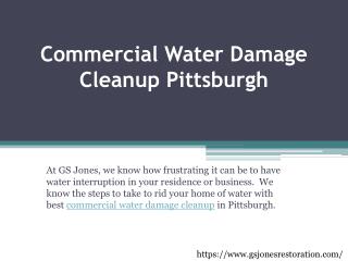 Commercial Water Damage Cleanup Pittsburgh