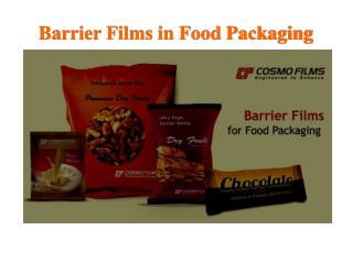 Barrier Films in Food Packaging