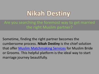 Best Muslim Matchmaking Services For Wedding Partner