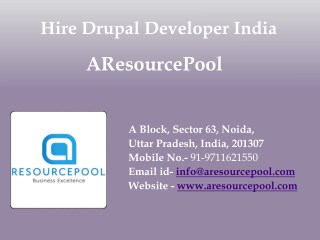 Hire Drupal Developer India | AResourcePool