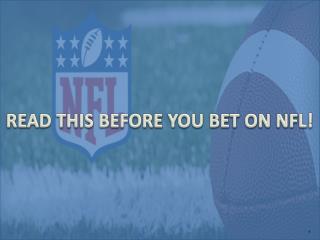 Read This Before You Bet On NFL!