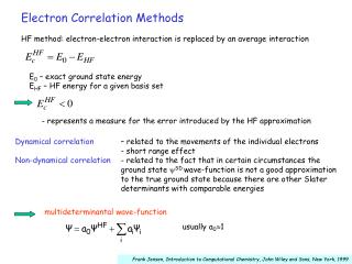 Electron Correlation Methods