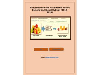 Concentrated Fruit Juice Market Future Demand and Global Outlook (2019-2025)