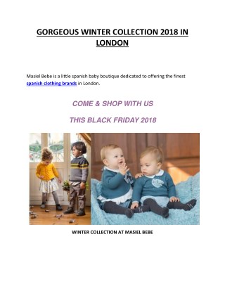 GORGEOUS WINTER COLLECTION 2018 IN LONDON