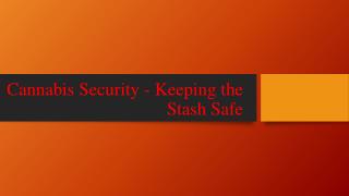 Cannabis Security - Keeping the Stash Safe