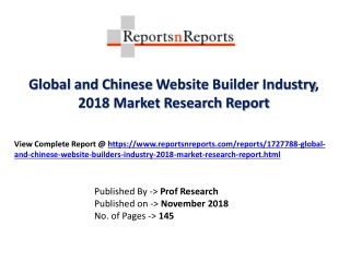 Website Builder Industry 2023 Forecasts for Global Regions by Applications & Manufacturing Technology