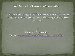 AVG support number | 1-844-797-8692