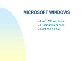 MICROSOFT WINDOWS