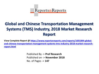 Transportation Management Systems (TMS) Market 2023 Size, Share, Growth, Trends, Forecast and Industry analysis