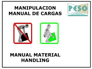 MANIPULACION MANUAL DE CARGAS MANUAL MATERIAL HANDLING