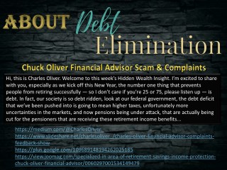 About Debt Elimination - Chuck Oliver Financial Advisor Scam & Complaints