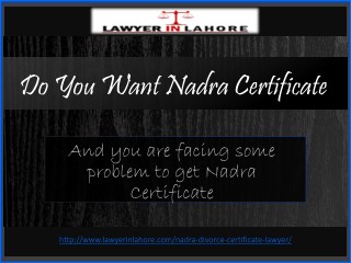 Nadra Divorce Certificate