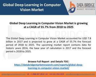 Global Deep Learning in Computer Vision Market– Industry Trends and Forecast to 2025